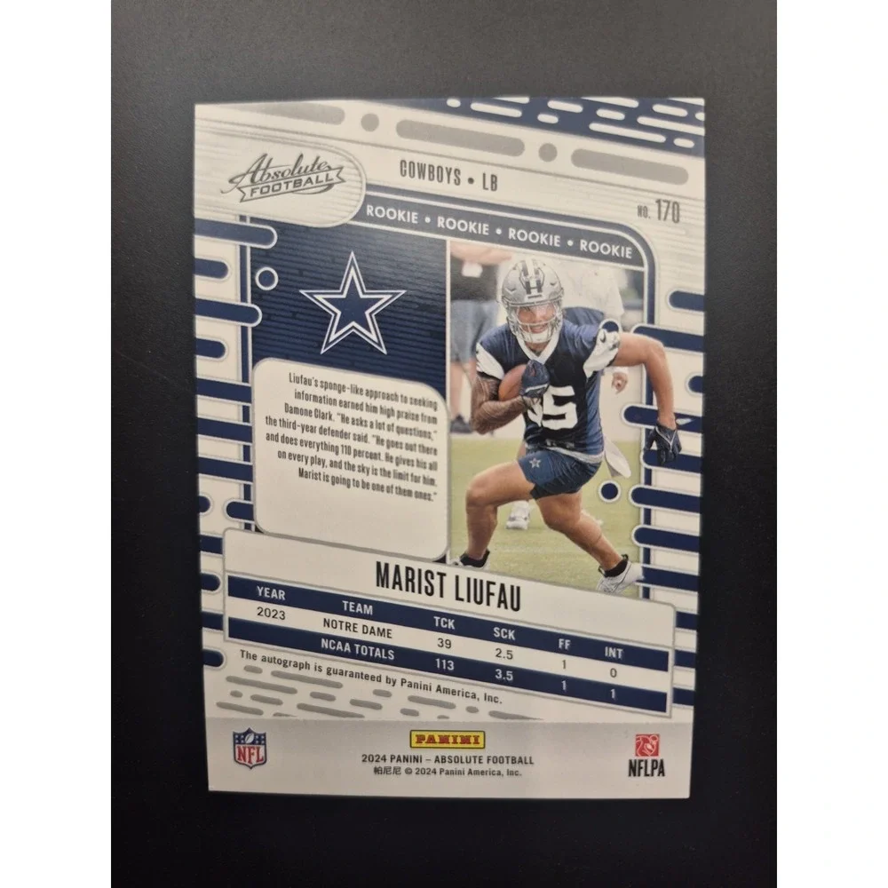 2024 Absolute Marist Liufau #170 Rookie Autographs Green Spectrum /25 (RC) (AU)